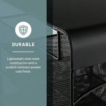 Hanging Desktop Storage Artifact: 4-Layer Horizontal Tray, Cleverly Using The Space Under The Desk To Create A Clean Office Environment - Black - View 2