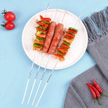 10/15 pièces brochettes barbecue réutilisables en acier inoxydable, piques à kebab pour outils de camping, de pique-nique extérieur et ustensiles de cuisine