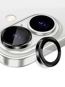 3pcs Black Camera Lens Protector Cover Compatible With Iphone 16 Pro Max 15 Plus 14 13 Mini 12 16 Plus 11 Tempered Glass Protection Phone Accessories Gift For Birthday, Family, Friends Alloy Metal With Tempered Glass Full Cover, Lens Protector
