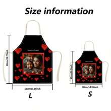 1 pièce Tablier de chef personnalisé avec photo pour hommes et femmes. Tablier de cuisine imperméable personnalisé avec image amusante, logo ou nom imprimé. Tablier de chef parfait pour maman