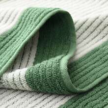 Home Bathroom Adult Jacquard Soft Absorbent Towel Set - Green - View 3