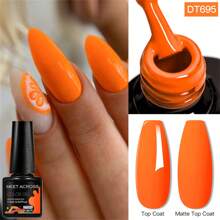 MEET ACROSS 7.3毫升荧光凝胶指甲油，红蓝霓虹色，夏季持久半永久可卸UV/LED凝胶指甲油，美甲用品，美甲DIY，家庭美甲沙龙