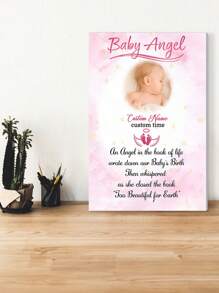 1pc Customized Personalized Baby Wall Art, Angel Baby Wall Art Customization, Custom Wall Art With Your Baby's Photo, Suitable For Baby Nursery Decor, Living Room Accent Wall, Entryway/Hallway Decor, Kitchen Decor, Bathroom Decor - Multicolor - View 5