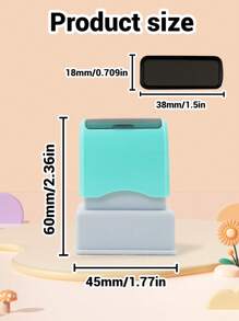 LICVIC 1/2 Con dấu tên tùy chỉnh, Con dấu tên họa tiết hoạt hình được cá nhân hóa, Con dấu tên tự động in họa tiết hoạt hình tùy chỉnh DIY, Con dấu để ký tên, Sinh nhật, Kỷ niệm - Màu tím - Xem 3