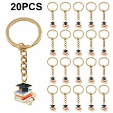 20 Peças Chaveiro/Chaveiro em Formato de Boné de Formatura de Metal, Lema Inspirador, Adequado para Lembrancinhas de Festa de Formatura, Festa de Despedida de Solteira, Decoração de Bolsa, Chaveiro de Telefone/Carro, Dia do Professor, Presentes para Amigos, Colegas de Classe e Colegas de Trabalho - Multicolorido - Visão 11