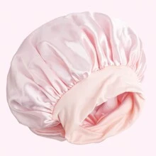1PC Large Size Solid Hair Bonnet Silk Bonnet Satin Bonnet For Sleeping Satin Hair Bonnets, Soft Elastic Band Silk Sleep Cap, Silk Hair Wrap For Curly Hair - Multicolor - View 21