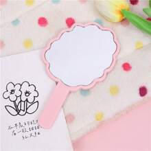 1pc Handle Mirror Cable Silicone Small Mirror Portable Silicone Handheld Mirror Small Gift For Family And Friends