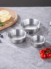 1 Peça, Prato de Molho Chanfrado Duplo Criativo de Aço Inoxidável 304 de 8cm / 10cm / 12cm, Modelo Extra Grosso, Borda Reta Sem Borda Enrolada, Pode Conter Molho para Salada, Ketchup, Também Pode Conter Petiscos e Dim Sum, Molho de Chili Coreano Redondo Comercial Prato de Molho de Sabor de Molho de Soja, Prato de Molho, Kimchi e Prato de Vegetais Frios, Materiais Escolares - Prata - Visão 11