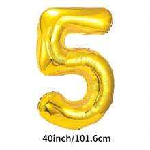 40 Inch Large Numbers Balloon, Foil Mylar Big Number Balloon For Birthday Party Supplies Decorations,