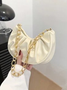 Sac froissé avec décoration de chaîne, Valentin