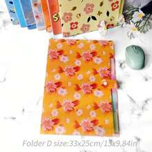 1PC Yellow Color Expanding File Folders With 5 Pockets, Accordion File Organizer With Label, Portable Document Paper Organizer, Filing Folders, Letter / A4 Size For School, Office And Home -4 Designs,School Supplies,Back To School