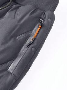 Tween Boys 毛绒休闲抽绳裤，时尚学院风休闲裤，适合返校季、秋冬季 - 灰色 - 查看 3