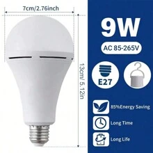 1pc Waterproof LED Rechargeable Light Bulb, Home Lighting For Blackout & Outdoor Camping - Multicolor - View 11