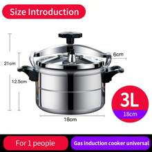 18-44cm Aluminum Alloy High Pressure Cooker, Commercial Large Capacity Extra Large Size, Suitable For Gas & Induction Cooktop, For Hotel, Banquet And Multi-Person Use Seafood Boil - Black - View 16