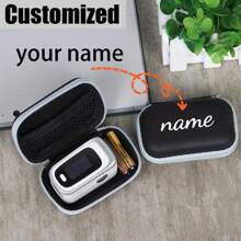 1pc Custom Name Fingertip Pulse Oximeter Protective Case, Oximeter Handbag, Travel Carrying Case, Suitable For Blood Oxygen Saturation Monitor
