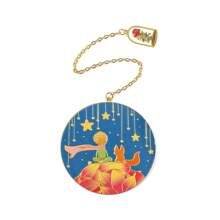 Creative Cartoon Night Sky Round Pendant Bookmark, Fun Reading Companion