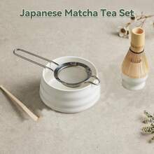 5pcs/Set Matcha Set- Matcha Whisk And Bowl- Matcha Tea Set- Matcha Bowl (Matcha Cup), Bamboo Whisk, Matcha Scoop, Matcha Whisk Stand (Chasen Holder)- The Perfect Matcha Kit For Matcha Tea Ceremony