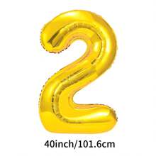 40 Inch Large Numbers Balloon, Foil Mylar Big Number Balloon For Birthday Party Supplies Decorations,