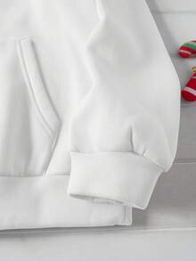 圣诞节、感恩节定制礼物，女士连帽衫，可添加您自己的文字和图片（家庭照片、自拍、宠物照片、朋友照片、派对照片）来设计您的个性化印花连帽衫，可印制公司标志，适合作为婚礼礼物、派对礼物、生日礼物、万圣节服装、圣诞礼物、装饰品、狗狗图案、独特、定制、送给她、家人、朋友的理想礼物，适合节日、假期、周年纪念日等场合，休闲白色 - 白色 - 查看 4