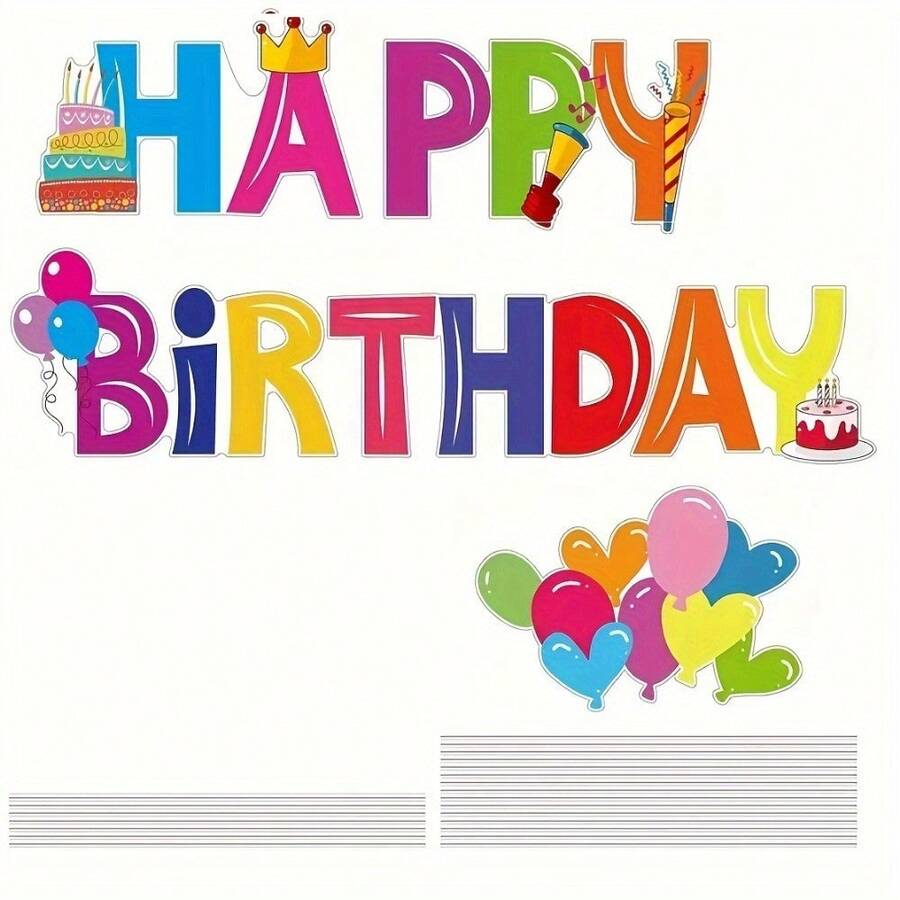 6pcs Happy Birthday Garden Sign Decorations With Stakes - Colorful Lawn Signs For Outdoor Party Supplies - Durable Yard Art Decor For Birthday Celebrations - Multicolor - View 1