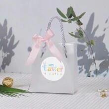 5 件蝴蝶结复活节礼品手提袋，花饼干蛋糕礼品袋，高档纪念品透明袋 - 復活節手提袋 - 查看 8