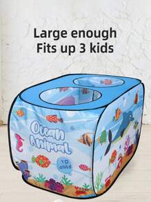 1pc Cartoon Children's Tent Playhouse, Indoor Outdoor Climbing Toy House, Portable Foldable No-Assembly, Christmas Party Family Decoration, Halloween Thanksgiving Gift For Boys And Girls