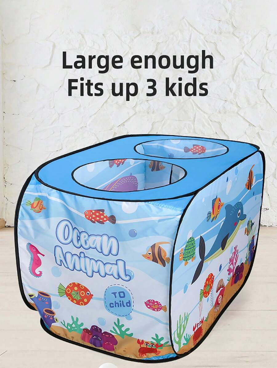 1pc Cartoon Children's Tent Play House Climbing House Indoor Outdoor Role Play Toy House Portable Foldable No Assembly Required Parent-Child Party Interactive Atmosphere Decoration Boys Girls Christmas Halloween Thanksgiving Birthday Gift Children's Day Gift Holiday Gift