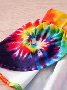 1 bộ quần áo bikini cho thú cưng kiểu dáng nghỉ hè nhuộm tie-dye. - Nhiều màu - Xem 8