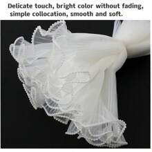 1 Rolo de Papel de Seda Floral para Embrulho, Suprimentos de Florista para Dia dos Namorados, Casamento, Embalagem de Aniversário, Papel de Seda Enrugado e Ondulado, Papel Fino, Suprimentos para Buquê de Flores, Papel de Presente, Decoração de Casamento, Para Qualquer Ocasião (Branco)