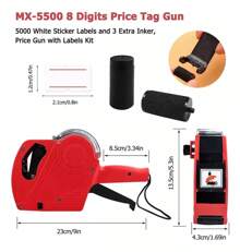 Pistola de Etiquetas Etiquetadora 8 Digitos Precios Lote Caducidad Fecha Tienda Precio Productos - Multicolor - Ver 3