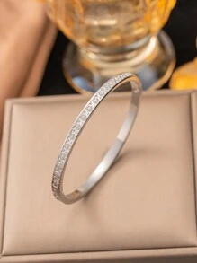 1件几何图案女士手链，优雅复古风格，小众时尚休闲，适合情人节、斋月、日常佩戴、派对、节日等场合，价格实惠的礼品之选（OPP袋包装盒仅供拍摄使用） - 卡扣 - 查看 2
