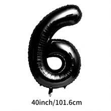 X WOTP 40 Inch Large Numbers Balloon, Foil Mylar Big Number Balloon For Birthday Party Supplies Decorations,