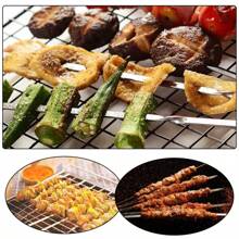 10/15 pièces brochettes barbecue réutilisables en acier inoxydable, piques à kebab pour outils de camping, de pique-nique extérieur et ustensiles de cuisine