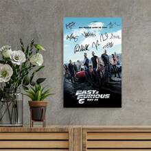 New Fast And Furious Movie Poster Signed Autograph Picture For Movie Memorabilia Poster Decorative Canvas Wall Art For Room, Artwork Wall Painting Gift, Bedroom, Office, Living Room, Cafe, Wall Decoration, Home And Dormitory Decoration Wall Art ,Perfect For Room Decor - Multicolor - View 5