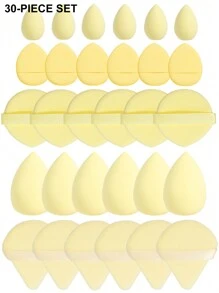5/10/20/30/40/50/60/80/100PCS Makeup Tools Set Including:10PCS Makeup Sponges For Liquid Makeup+10PCS Mini Makeup Sponges For Liquid Makeup+10PCS Triangle Powder Puffs For Loose Powder And Makeup Setting+10PCS Air Cushion Powder Puffs For Facial Makeup+10PCS Mini Air Cushion Powder Puffs For Facial Concealer Makeup - Màu vàng - Xem 17