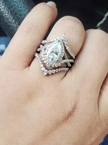 A Set Of Luxury Queen Of British Style Zirconia Ring Ladies Jewelry For Women 925 Sterling Silver Single Ring Fine Jewelry For Girls Birthday Prom Party Gifts