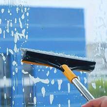 1 Piece Bathroom Tile Floor Brush, Scraping Brush, No Dead Corners Or Gaps Brush, Hard Bristle Floor Brush, 2-In-1 Bathroom Sweeping And Cleaning Brush - 黃綠色 - 查看 3