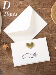 手工制作的创意心形爱情贺卡，适合情人节、母亲节、教师节 - 适合作为邀请卡、贺卡、节日礼物