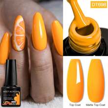 MEET ACROSS 7.3毫升荧光凝胶指甲油，红蓝霓虹色，夏季持久半永久可卸UV/LED凝胶指甲油，美甲用品，美甲DIY，家庭美甲沙龙