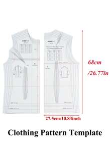 DIHAN 1 Set Professional Pattern Making Template Rulers For Dress Design – Multi-Size, Accurate, And Easy-To-Use For Designers And Tailors