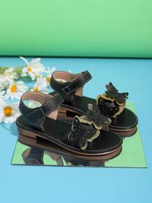 1 paar veelzijdige platte vlinderstrandsandalen voor meisjes, lente/zomer