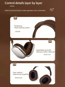 Auriculares inalámbricos tipo over-ear, Jelly 5.3, larga duración de la batería, auriculares para negocios y música, auriculares inalámbricos para juegos