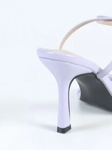 Qin TiNian Women's High Heel Sandals, New Arrivals For Spring/Summer, Open Toe Strappy Sexy Lavender Color Handmade Shoes, Women High Heel Party Wedding Formal Dress Sandals, Blogger Recommend, Celebrity Same Style, 9CM High Ankle Strap Heels - Lilac Purple - View 8