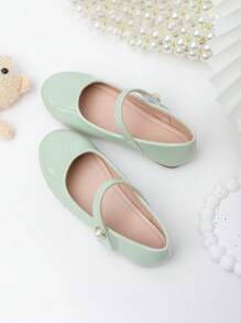 Beautiful Girls' Round Toe Casual Holiday Style Flats, Spring/Summer - Mint Green - View 5