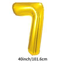 40 Inch Large Numbers Balloon, Foil Mylar Big Number Balloon For Birthday Party Supplies Decorations,