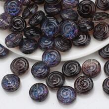 30 Peças Contas Espaçadoras de Cristal de Vidro Coloridas Eletrodepositadas no formato de Pirulito Candy de 12mm e Golfinho de 11*16mm, Material de Artesanato de Joias DIY para Colar, Pulseira, Brinco, Presentes de Feriados e Aniversário