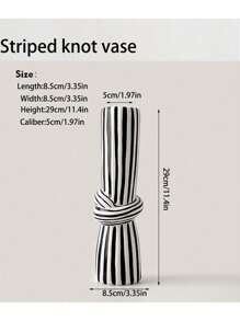 Modern Abstract Minimalist Stripe & Knot Decor Vase Gifts Birthday Graduation Home Decor Room Decor Flower Vase Glass Vase