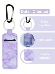 Chapsticks Holder Keychain For Lipstick Lip Balm Keychain Holder With Clip Stocking Stuffers For Women Winter,Lipstick Sleeve Pouch Lip Balm Bag,Portable Pocket Lip Gloss Tube Holder ,Travel Accessory,Lipstick Cover Key Chain, Multi-Function Accessories - Multicolor - View 3
