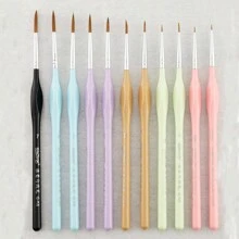 11pcs Small Fine Pointed Tip Paintbrush Set, Micro Sized Detail Paint Brushes Suitable For Acrylic, Watercolor, Oil Painting, Model