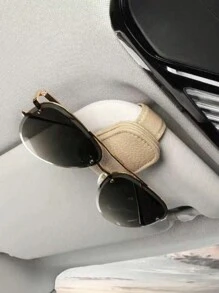 1 pieza Soporte magnético premium para gafas de sol en el parasol del coche - Clip de agarre seguro para accesorios interiores del automóvil